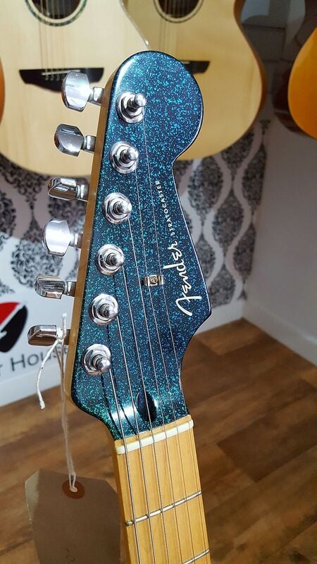 Limited Edition Flip Flop Green Blue Standard Stratocaster headstock