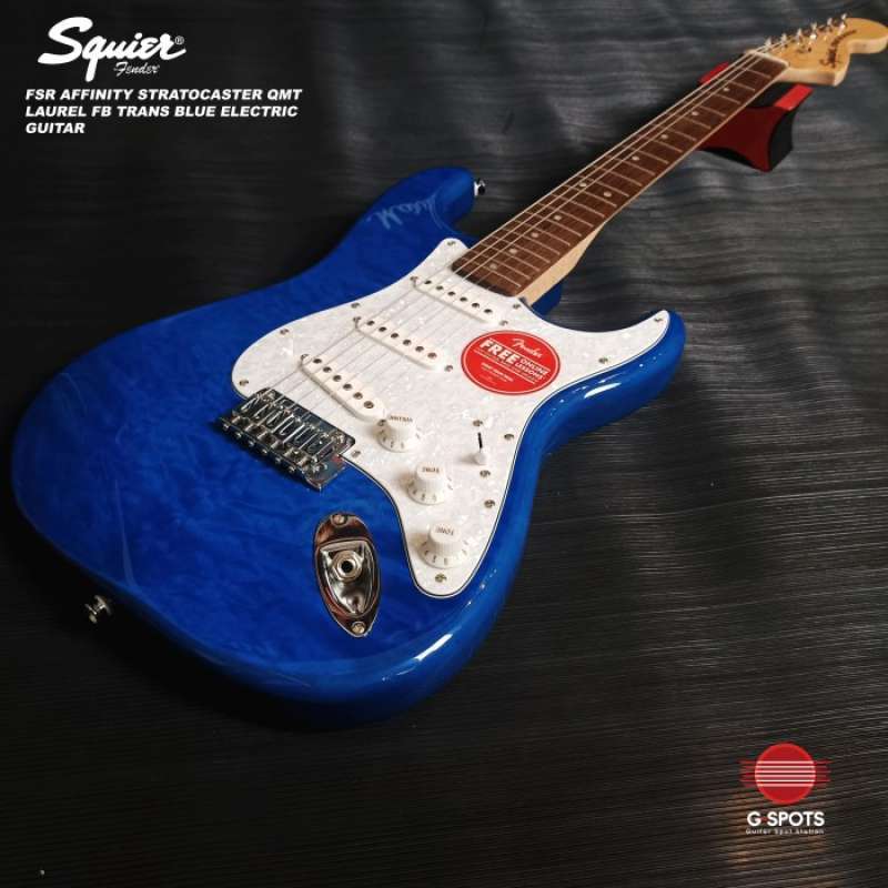 FSR Squier Affinity Stratocaster QMT Sapphire Blue Transparent