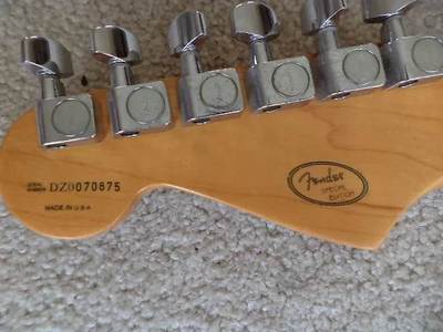Special Edition stratocaster Headstock Back