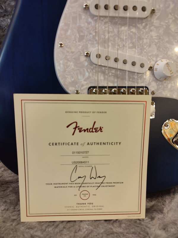 Cory Wong stratocaster Certificate