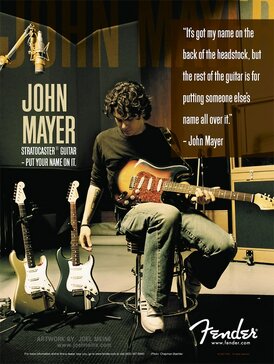 Advert del 2005 della John Mayer Stratocaster