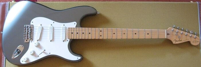 The new factory Clapton Stratocaster, first series, dated 1996, Pewter finish, without mini switch and with 22 frets