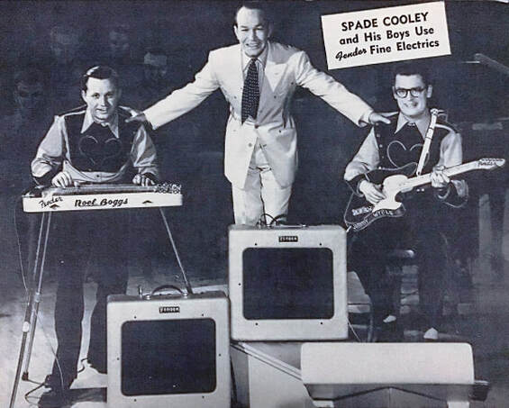 La pubblicità in cui Jimmy Wyble, con la Spade Cooley's band, imbracciava quella che sembrava un'Esquire nera. Jimmy, che era un chitarrista amante delle chitarre acustiche jazz elettrificate, era stato riluttante nel fare questa foto