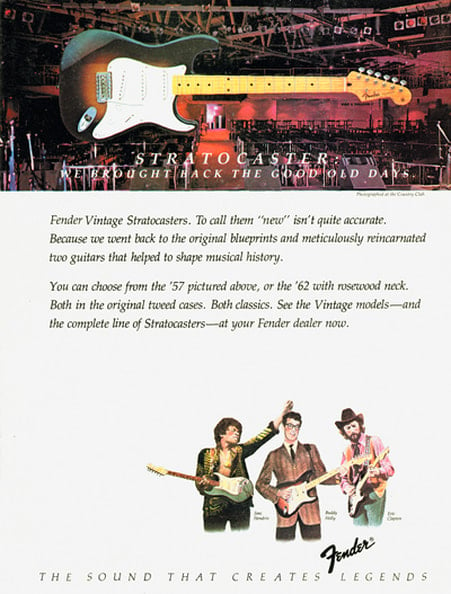 Vintage Reissues advert, 1982 catalog