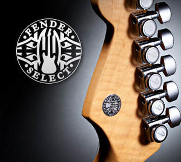 Il medaglione incastonato nelle palette delle Fender Select (2012 Fender Magazine)