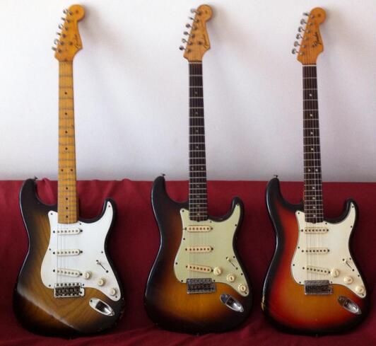 Sunburst Evolution, from left to right: '55, '59 and '64