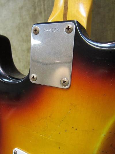 Time Machine 1958 Stratocaster Relic neck plate