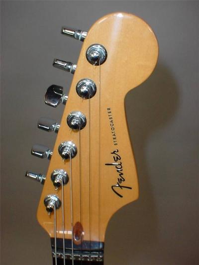 American Deluxe Stratocaster QMT HSS Headstock front