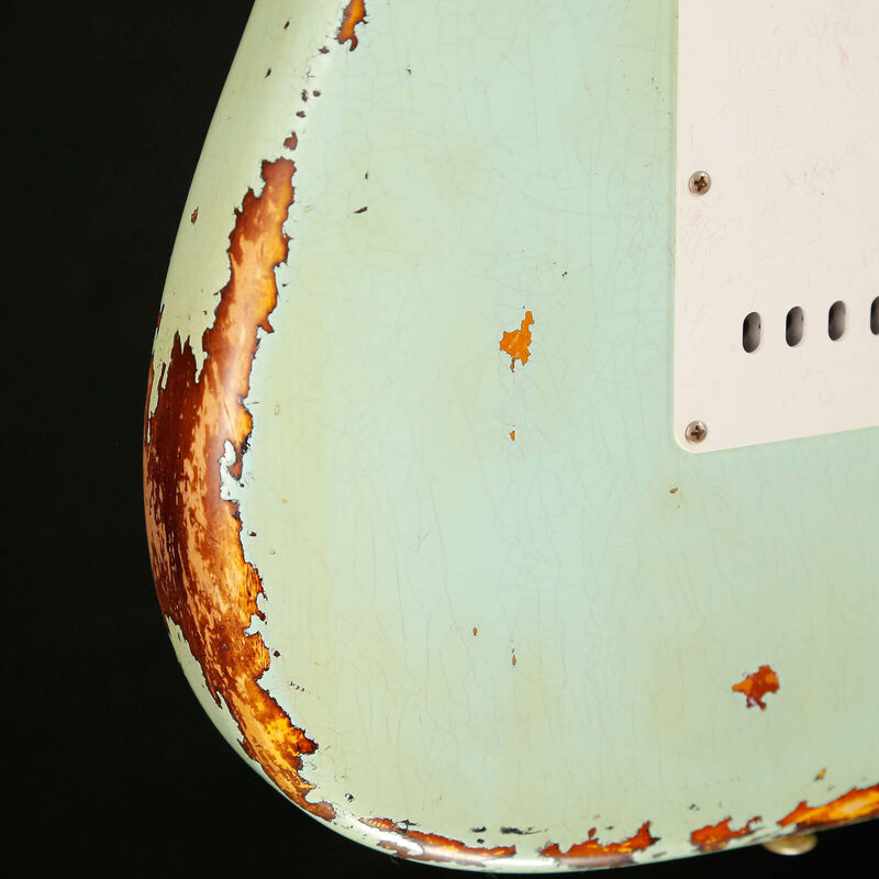 67 stratocaster heavy relic body back detail