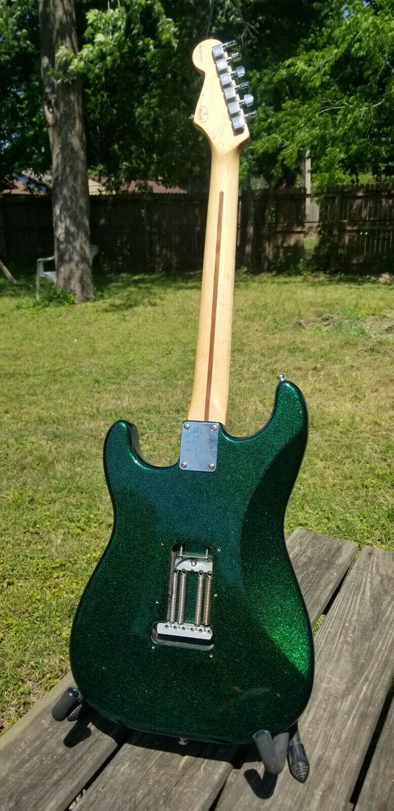 Limited Edition Flip Flop Green Blue Standard Stratocaster back