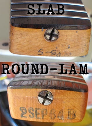 Slab vs Round-Lam (1960 and 1964 Stratocasters, Real Vintage)