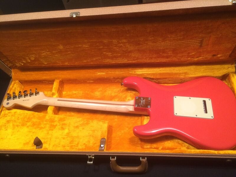 American Stratocaster Fiesta Red matching headstock Back