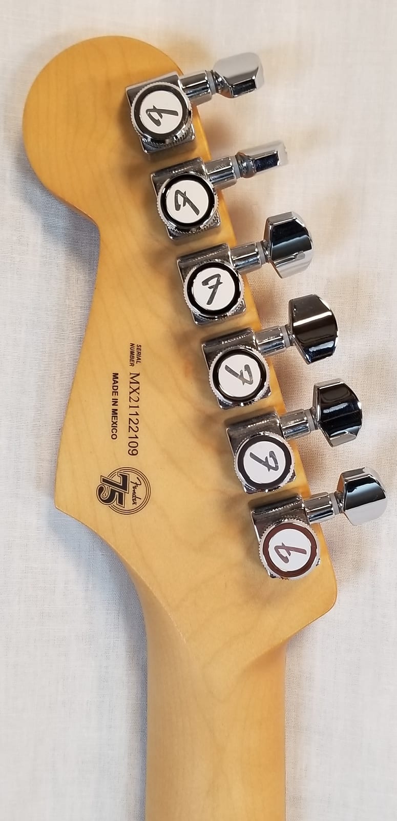 Player Plus Stratocaster headstock back