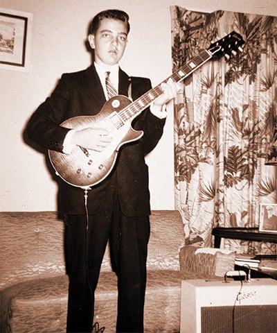Tom Griffths with his Les Paul