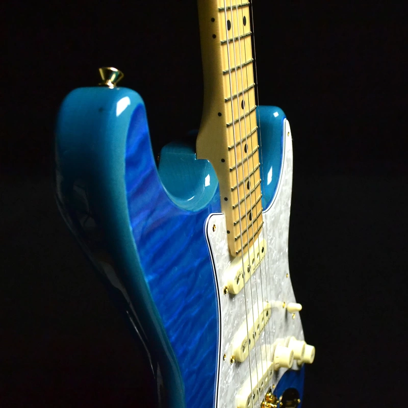 FSR Made in Japan Traditional II 50s Stratocaster Caribbean Blue Transparent