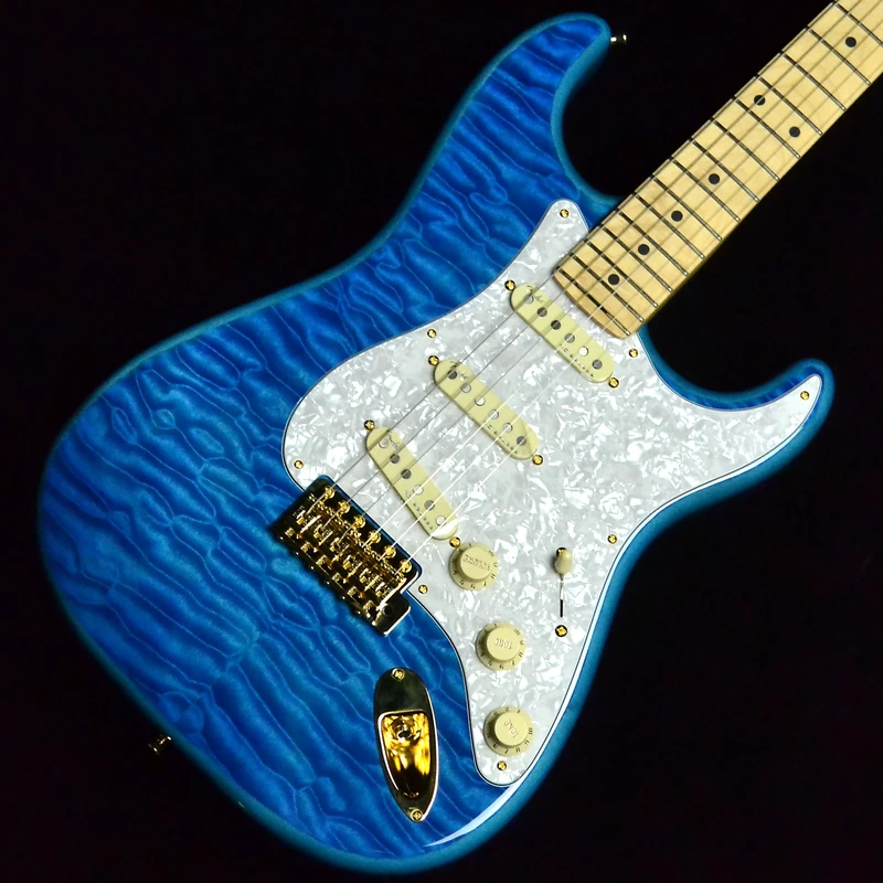 FSR Made in Japan Traditional II 50s Stratocaster Caribbean Blue Transparent