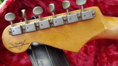 1956 Stratocaster Heavy Relic Headstock Back