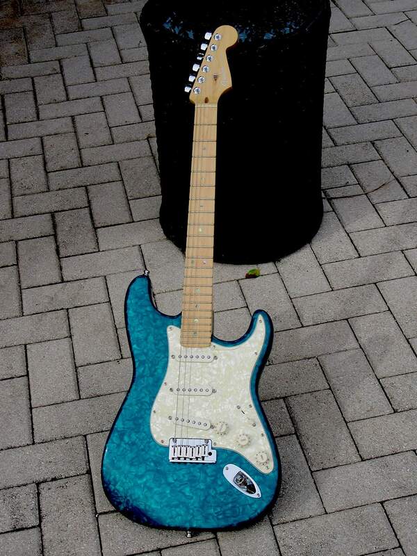 American Deluxe Moto Stratocaster Front