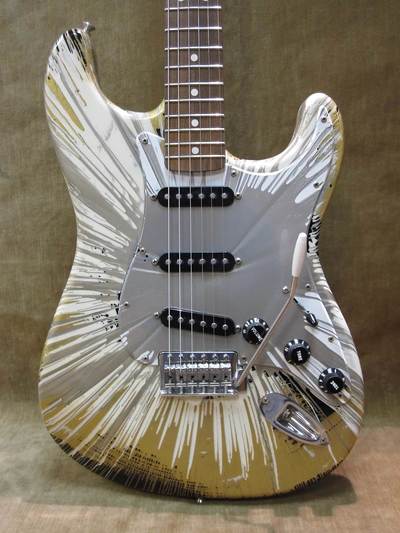 Splatter Stratocaster white