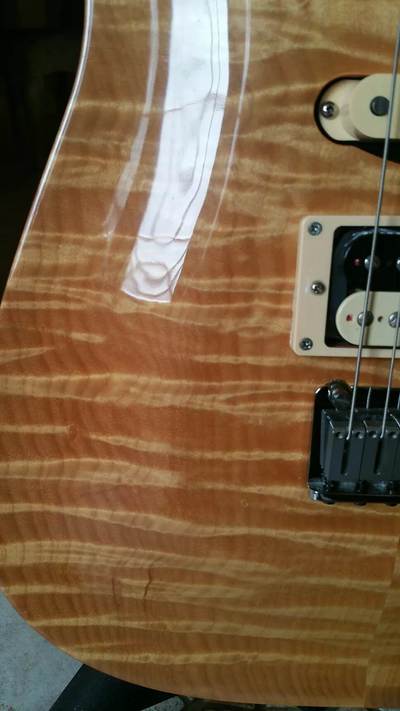 Carved Top Strat HSS Flame Top Detail