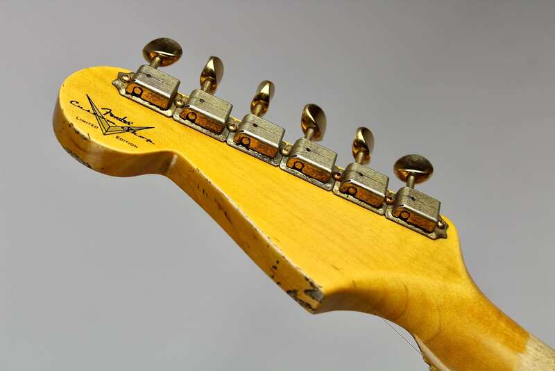 1955 stratocaster Relic Gold Hardware Headstock Back