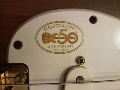 50th Anniversary Stratocaster Logo
